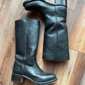 Frye Womens 9 B Veronica Slouch Tall Black Harness Riding Boots 77050.